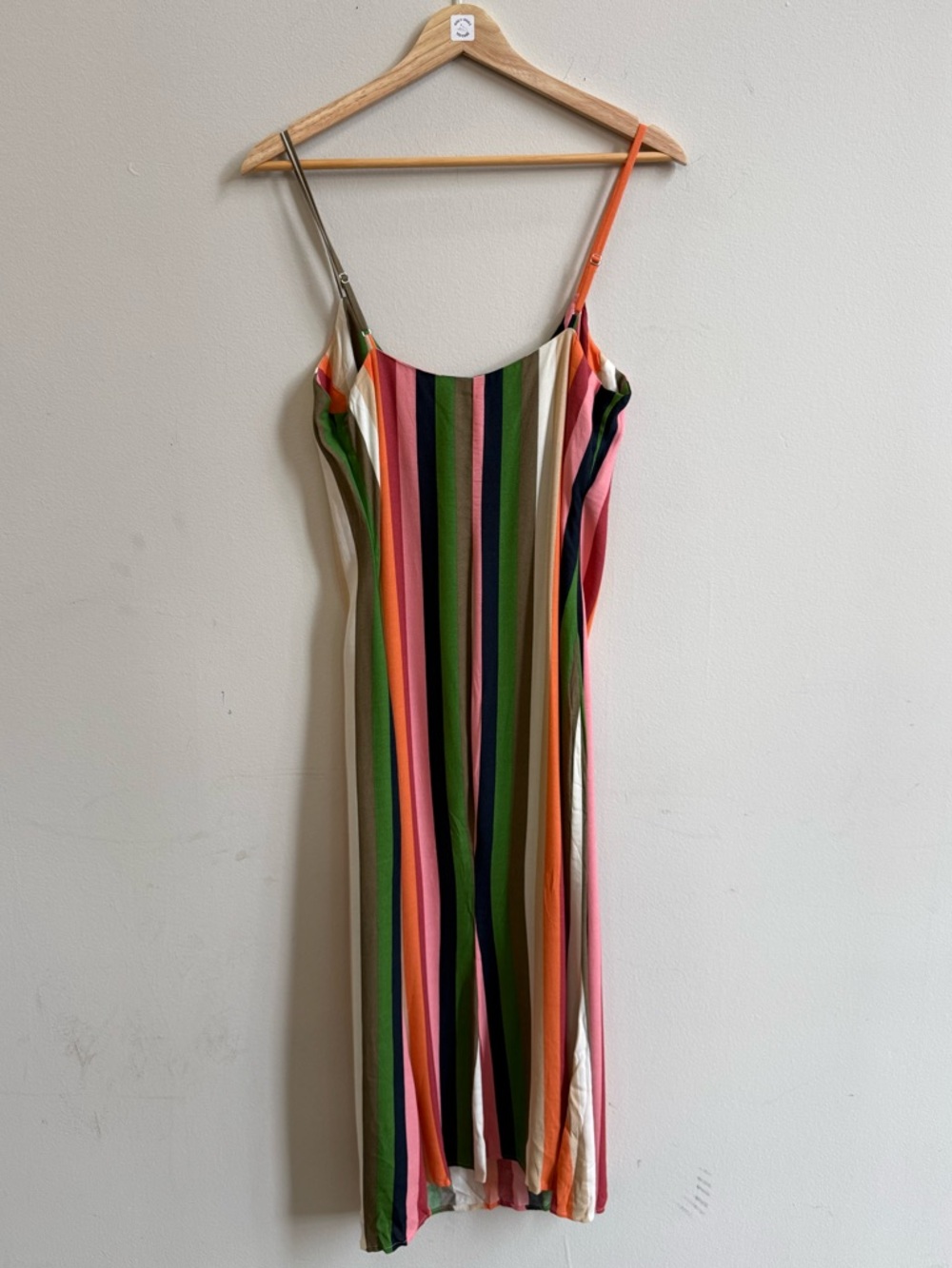 REFORMATION Striped Multicolor Slip Dress Size 4 - Picture 5 of 7